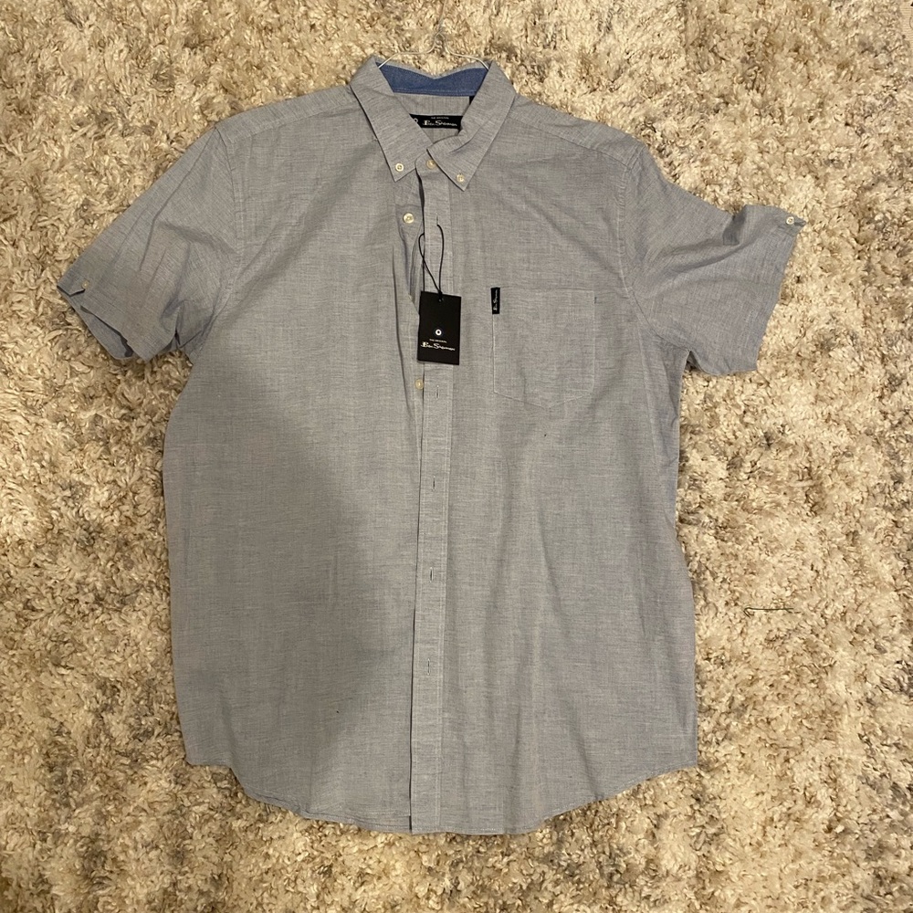 Blue Men’s Ben Sherman short sleeve button down